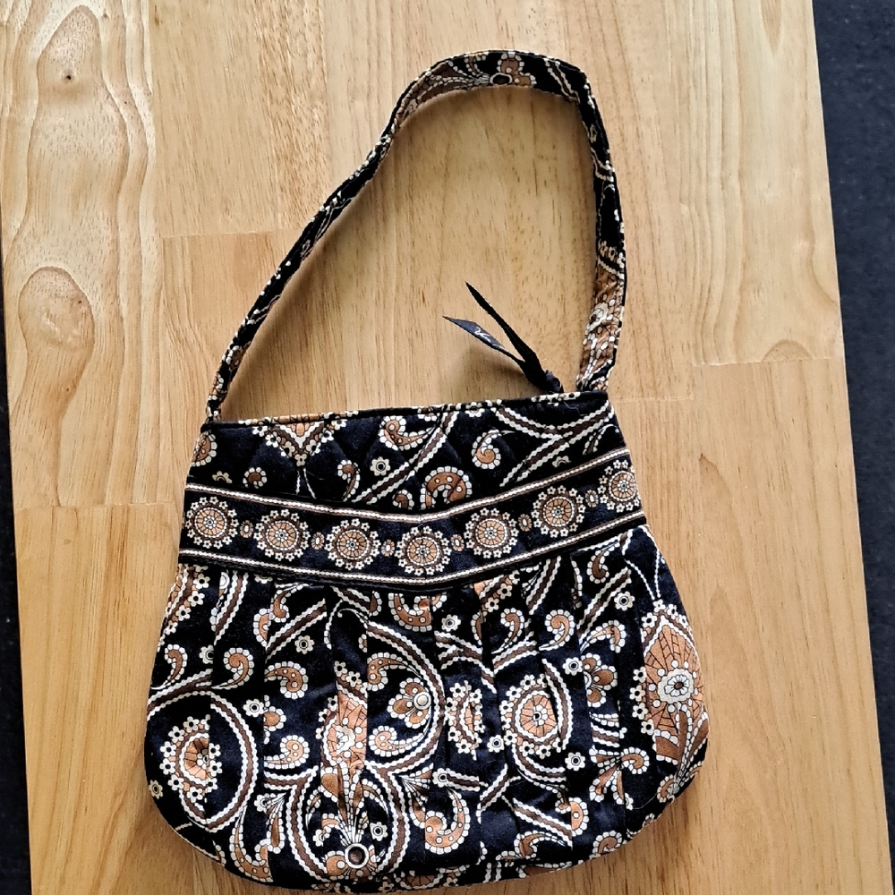 Elegant Black and Tan Paisley Women's Bag